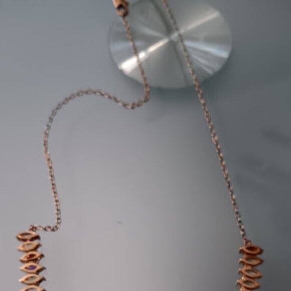 $400 KOHL'S 18K GP Marquise Shaped Vibrant Multi Genuine Gemstone Necklace**NEW! - Picture 9 of 9